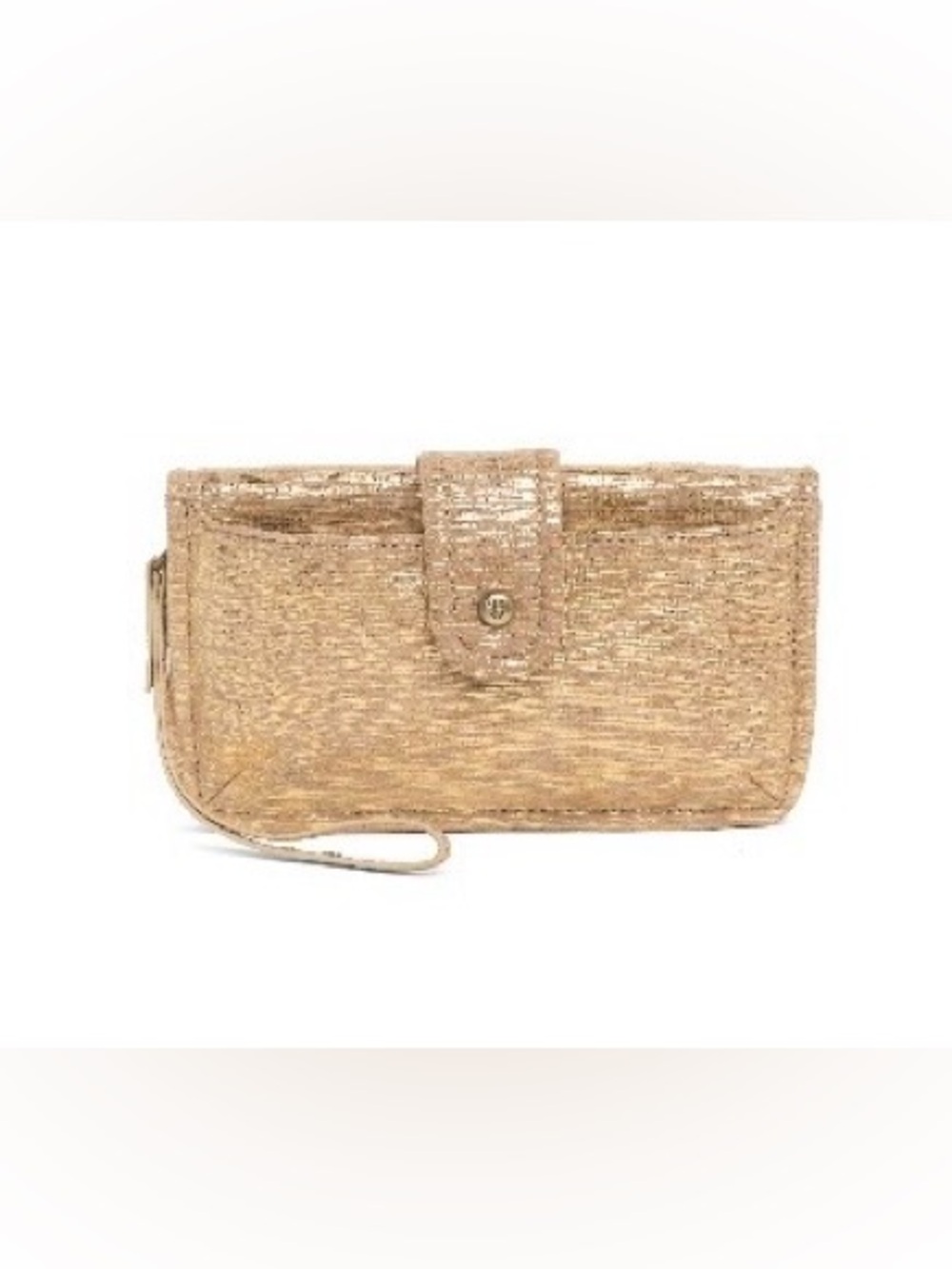 HOBO Galaxy Leather Wristlet in Golden Taupe (EIC)